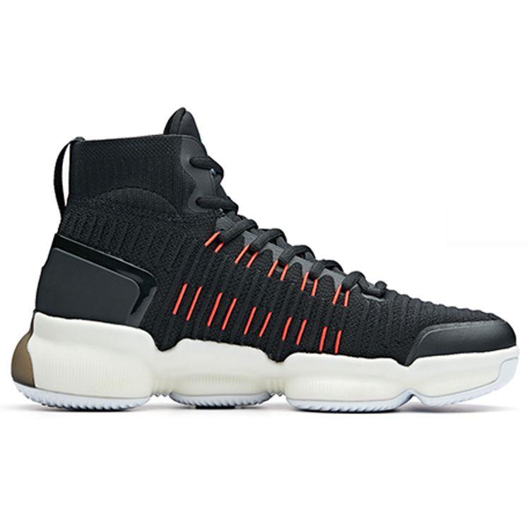Anta NASA Basketball Culture High-Top Shoes Men Sneakers Black Red 91831190-4