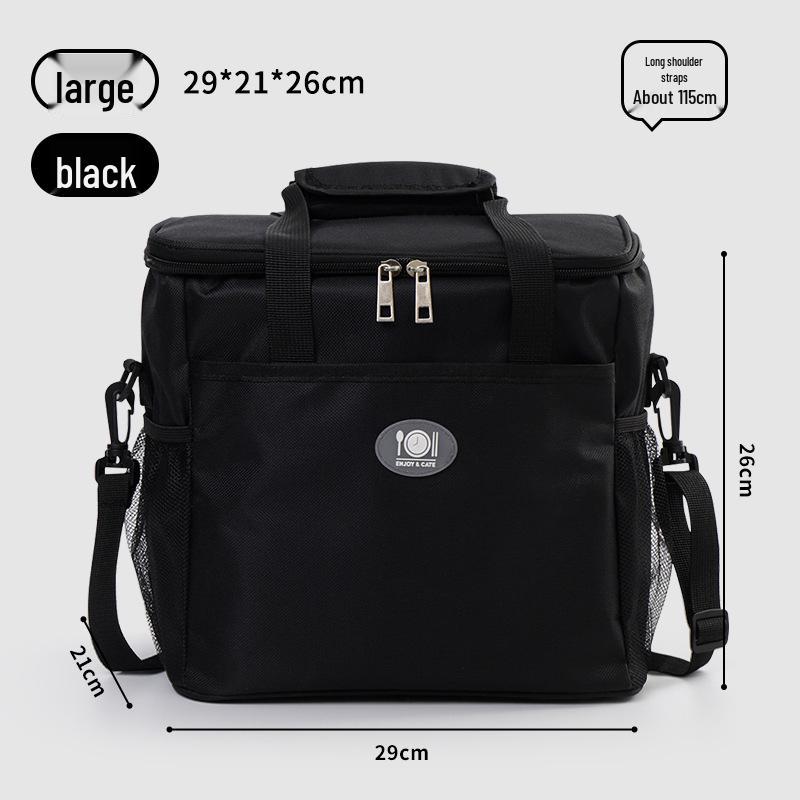 Large Capacity Insulated Picnic Bag with Ice Pack, Portable and Durable Lunch Box, Aluminum Foil Lining, Thickened Bento Bag for Outdoor Use.