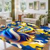 Leeds United Football Design Crystal Velvet Rug Soft Decorative Mat for Bedroom Entrance
