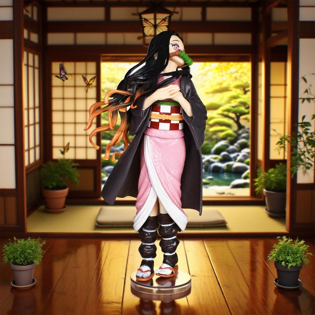 22cm/8.7in Anime Demon Slayer Figur Nezuko Figur Sammlungsstatue Modell Spielzeug Geschenk