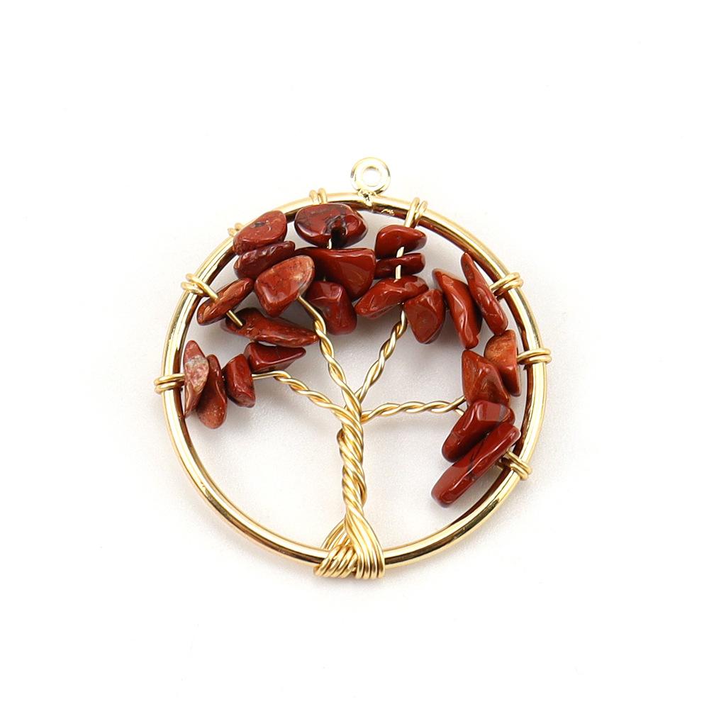 3Cm Tree Of Life Pendant Natural Crystal Gravel Fortune Tree Necklace Accessories N114