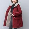 Women's 2024 Winter Fleece-Lined Parka: Mid-Length, Loose Fit, Plus Size, Thick Cotton Coat for Middle-Aged Moms