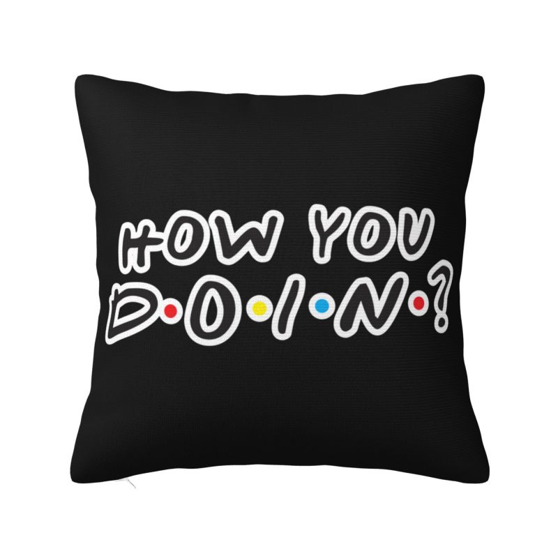 Friends Tv Show Pillow Sofa Funny Joey Meme Luxury Cushion Cover Velvet Pillowcase 30x30cm 12x12in