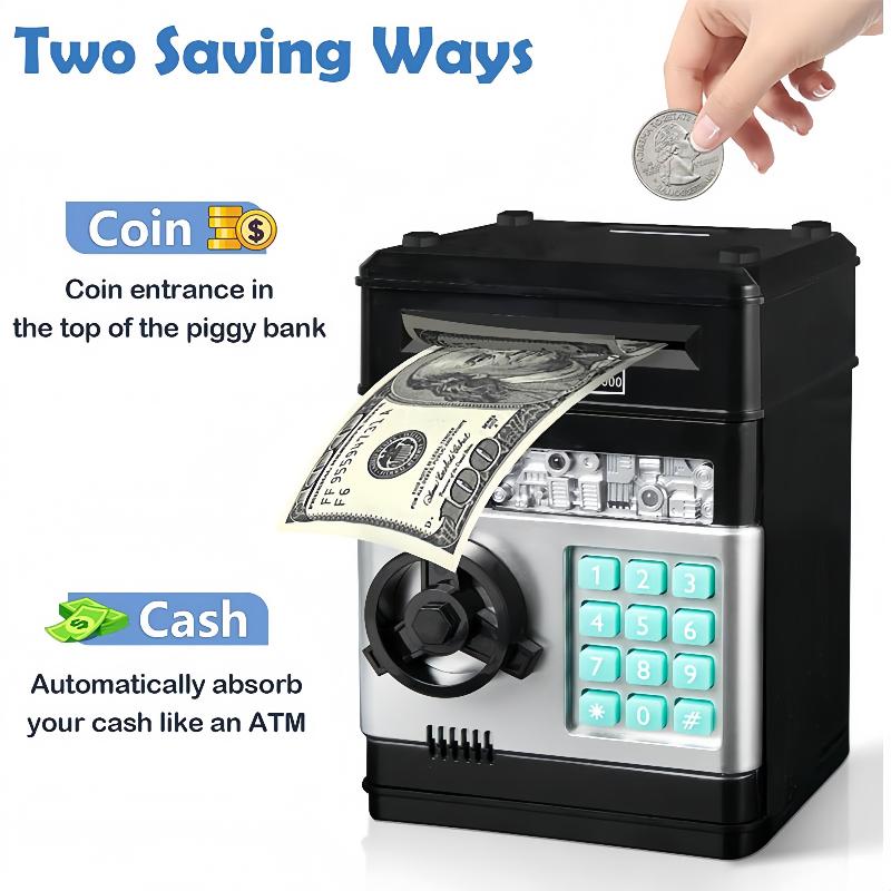 Digital Piggy Bank Atm Machine For Kids Electronic Money Saving Bank With Password Lock Children Simulated Smart Deposit Machine