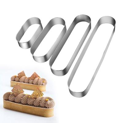 Stainless Steel Mousse Ring Rectangle/Oval/Round Cake Ring Cookie Cutters Mousse Baking Cake Mold Tiramisu Bakeware Tools