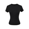 Crew Neck Short-sleeved T-shirt Women's Summer New American Spice Girl Style Basic Solid Color Slim Top