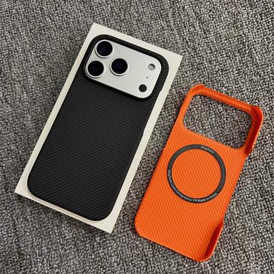 Slim Frameless Carbon Fiber Pattern For  Case For For Iphone 17 Air 16 15 14 13 12 Pro Max Magnetic Charge Cooling PC Cover