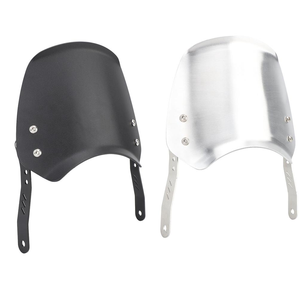 Motorcycle Windshield Aluminum Universal Front Wind Deflector with Mount for 6.5in To 9.45in Round H