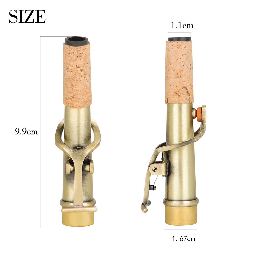 M MBAT 2Pcs Soprano Saxophone Bend/Straight Neck Kit Brass 16.7 mm Replacement Saxophone Neck Woodwind Parts & Accessories