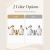 Elegant Ceramic Penguins Family Ornament 3Pcs Animal Sculpture Set Modern Home Office Decors