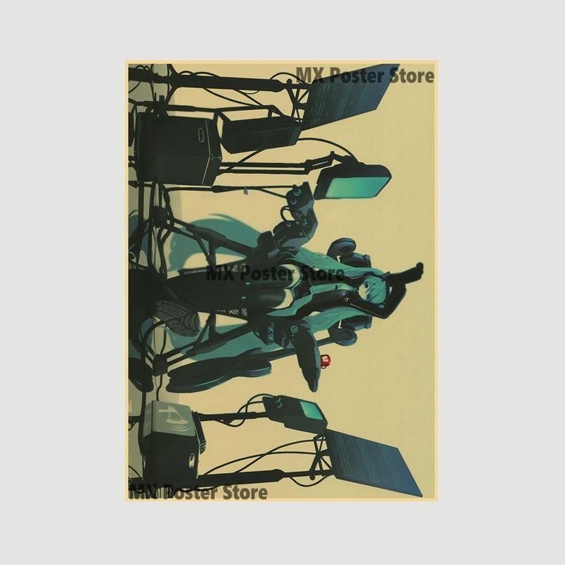 

Аниме идол мультфильм певец Мику плакат HD печать крафт-бумага ретро настенные художественные фотографии спальня декоративная живопись домашний декор подарки 30x21cm