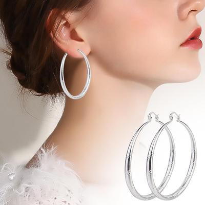Pendientes de aro con forma de corazón de plata de ley 925 para mujer, joyería nupcial