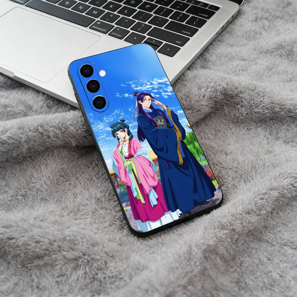The Apothecary Diaries-Maomao-Jinshi Soft Silicone phone Case for Samsung Galaxy A73/A71/A72/A70/A53/A52/A51 - Black