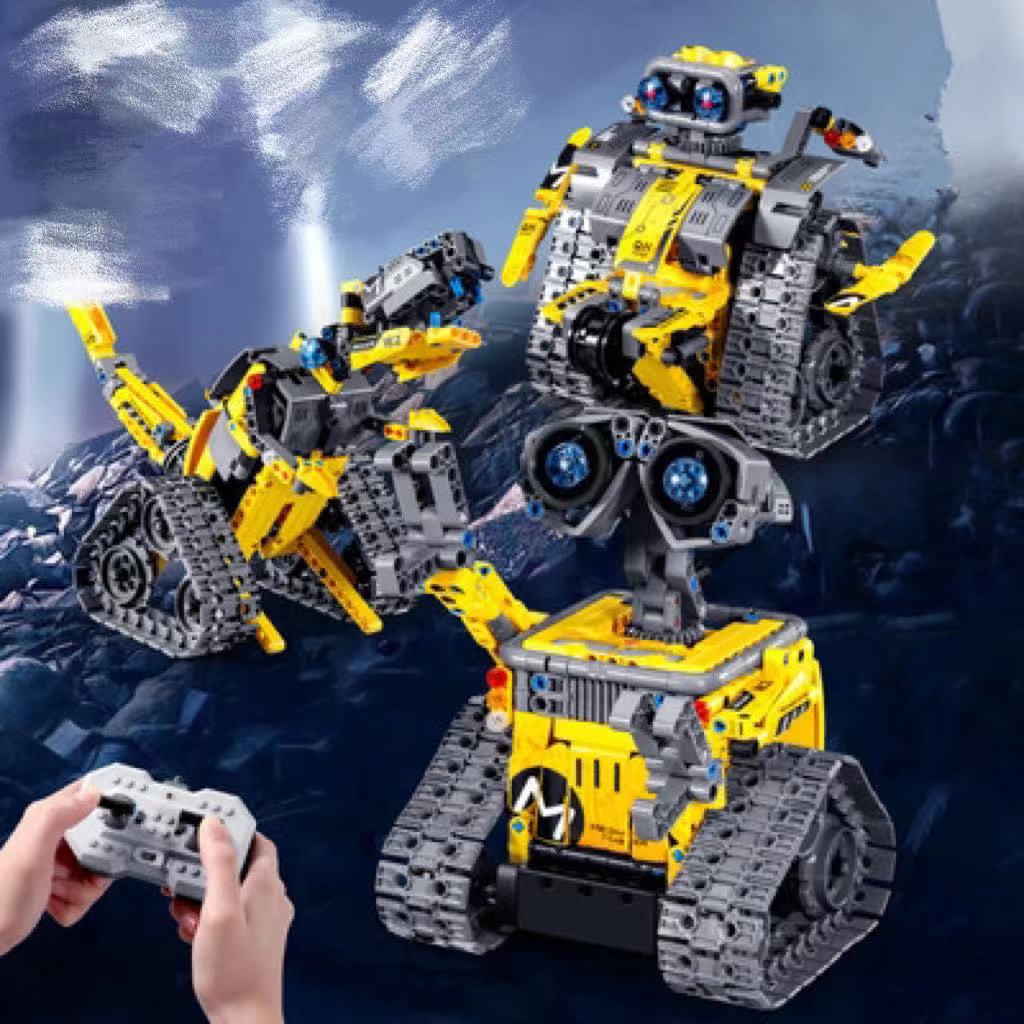 Building Blocks Electric Robot Programming Set Remote Control Intelligent Assemb
