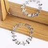 Adjustable Silver Bangle Jewelry Eight Note Hand Chain Exquisite Music Note Bracelet  Women