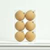 6pcs 6cm Flocked Christmas Ball Pendant Shatterproof Merry Christmas Decor  Hotel Mall