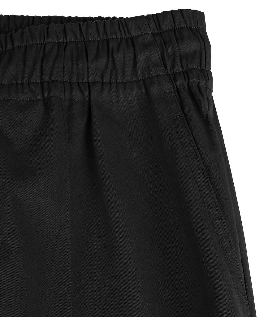 Nodeuyuumeon Cotton Relax Elastic Waist Pants [Black]