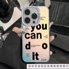 Letter English Applicable Apple 16Pro Mobile Phone Case iPhone15 Color Silver 1413 Laser 12promax11xsm