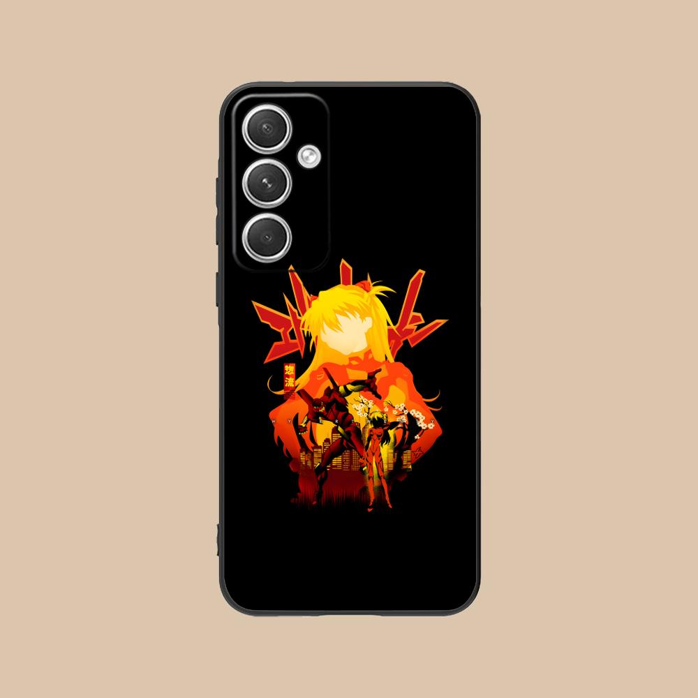 Anime EV Asuka Mobile Phone Case for Samsung Galaxy S26 S25 S24 S23 S22 S21 S20 Note20 Plus FE Ultra Colorful Cover Pretty Cover