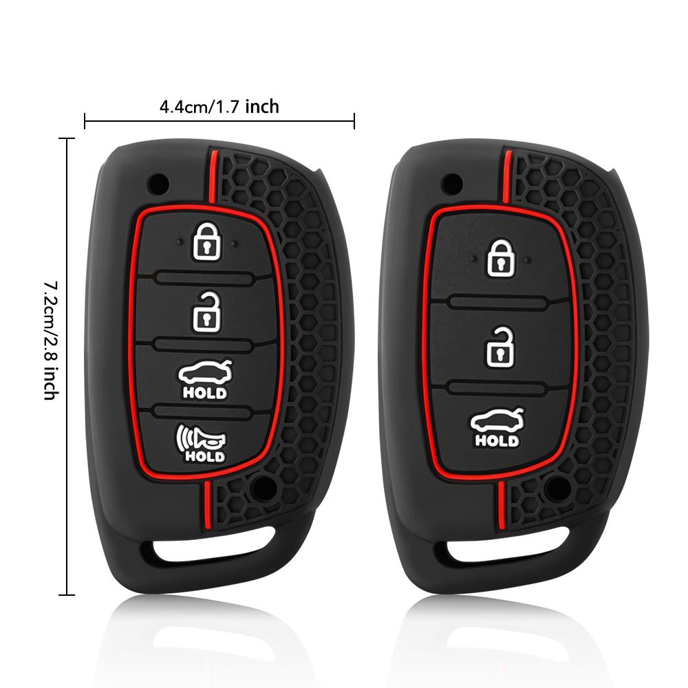 3 4 Silicone Car Key Case For Hyundai Ix35 I40 I20 I10 Tucson Elantra Creta Sonata Ioniq Accent Creata Smart Remote Fobs Cover