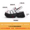 Roman Style Platform Sandals Women's Summer 2025 New Women's Sandals Casual Buckle Open-toe Fashion Solid Color Trendy Shoes