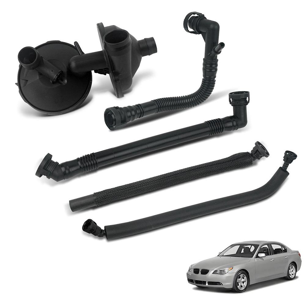PCV Crankcase Vent Hose Kit Set of 5 for BMW E46 320i 325i 330i 520i 525i OEM 11617501566 11617504535 11611432559