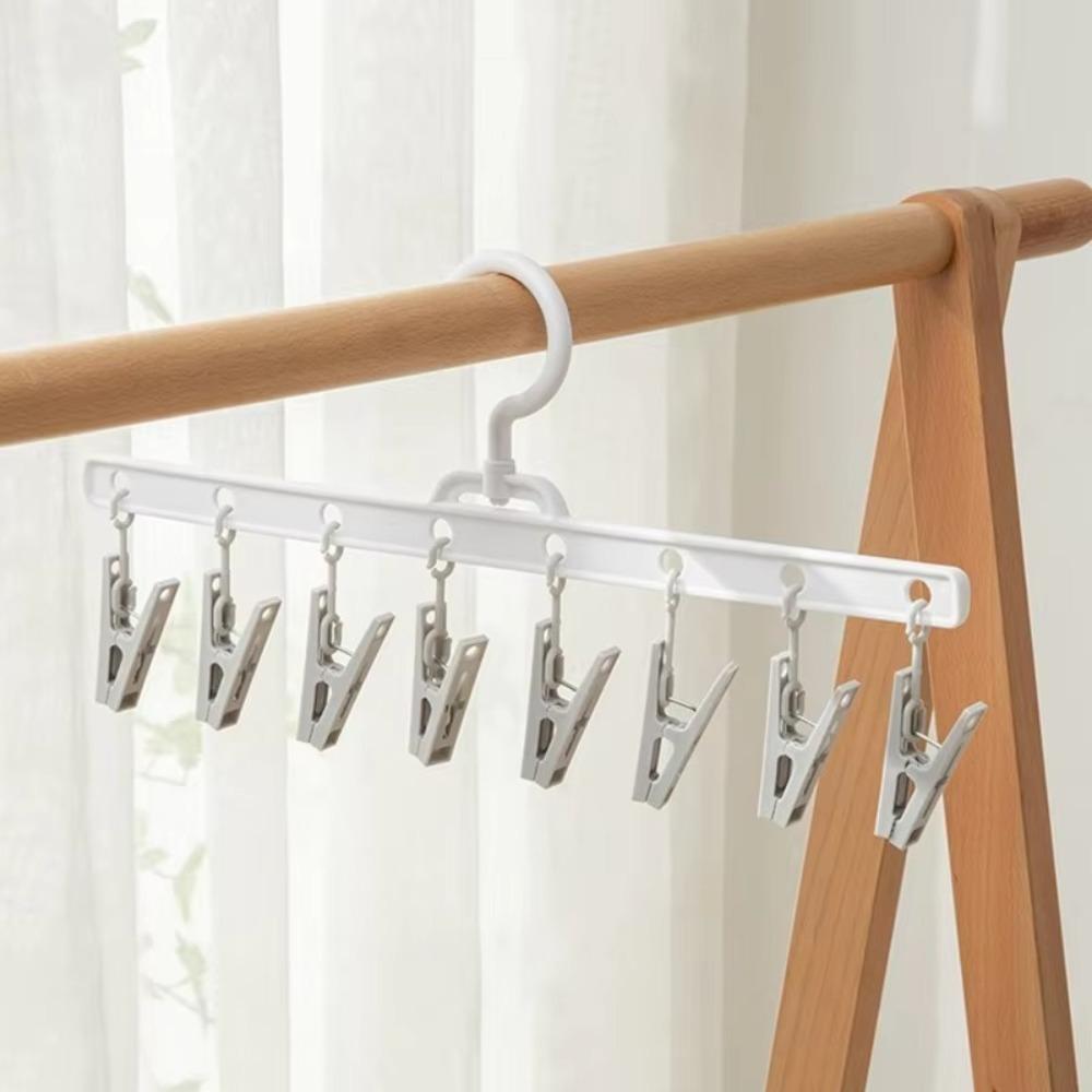 5pcs 8 Clips Drying Clips Windproof Underwear Drying Pants Clip Clothes Drying Hanger  Student Home