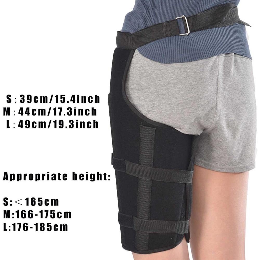 1Pcs Hip Brace Thigh Hamstring Sciatica Pain Relief Brace Upper Leg Compression Support Wrap for Hip Flexor Strain, Groin Pull, SI Joint, Arthritis