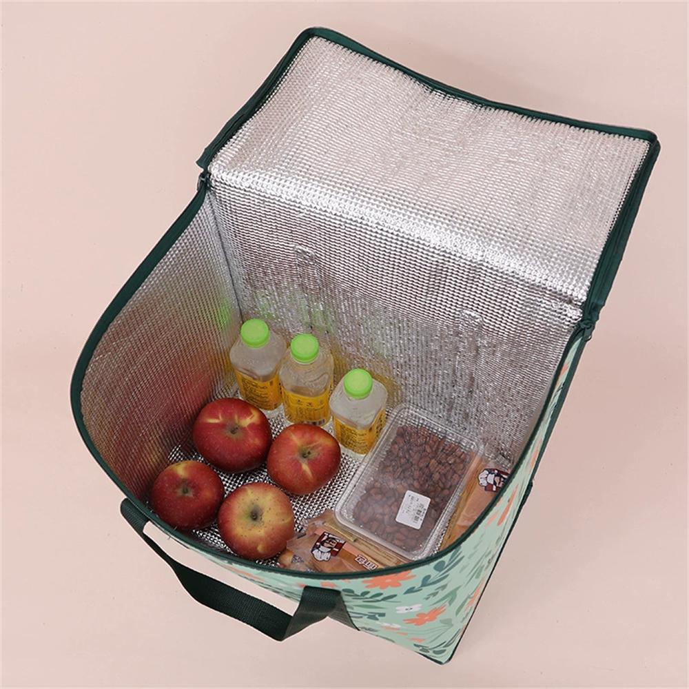 Insulated Reusable Grocery Bags,Collapsible Cooler Bag for Groceries,Heavy Duty Large Insulated Bag, Reusable Large Capacity Bag
