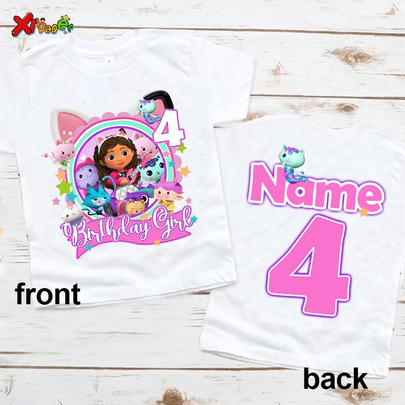 Geburtstag Mädchen T-Shirt für Kinder Prinzessinnen-Shirt Individuelles Namens-Shirt Kleinkind Baby Geschenk 4 Jahre Geburtstagsshirt Teenie Mädchen Kleidung 6 Jahre