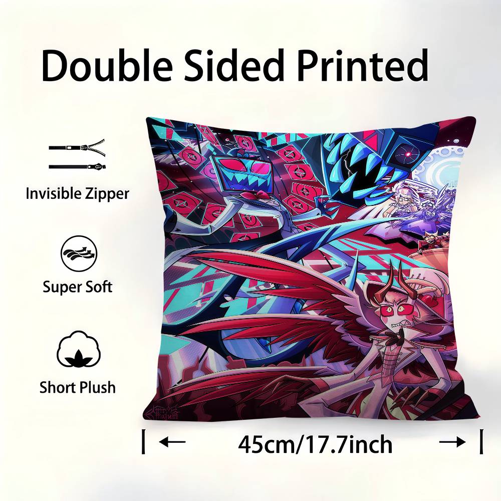 

Hazbin HHotels Angel Dust Alastor Pillow Cushion Cover Pillowcase Living Room Sofa Home Decor Customized 30X30cm