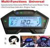 13000RPM 9-16V Motorcycle LCD Digital Speedometer Odometer Gear Indicator Meter