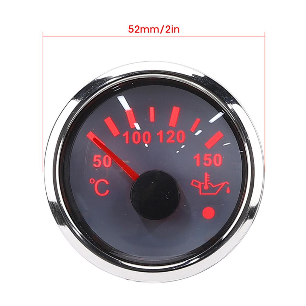 Oil Temperature Gauge 52mmCelsius2in Intelligent Alarm 316 Stainless Steel for Car Boat