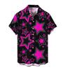 Fashion Women's T-Shirt Beloved Printed Men's Shirt Summer New Fashion Short Sleeve Top Button Lover's Day Clothing Party Social Dress