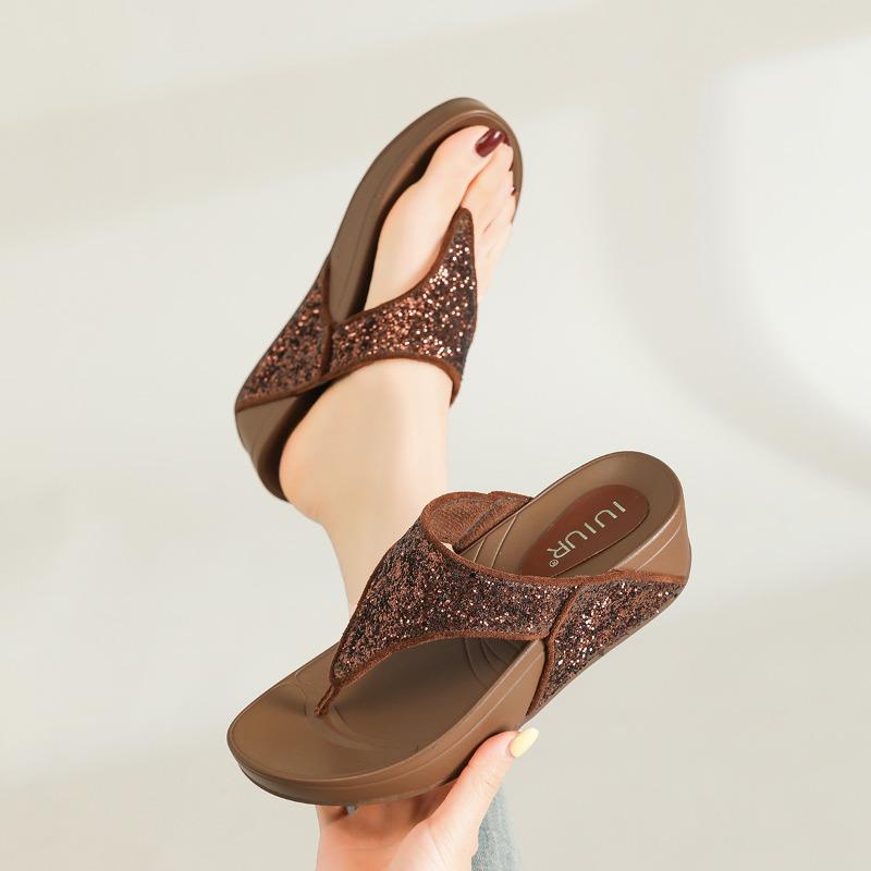 Strass Sommer Damen Hausschuhe Flip Flops Damen Outdoor Strand Komfort Bequeme Hausschuhe Innen Badezimmer Plateau Sandalen