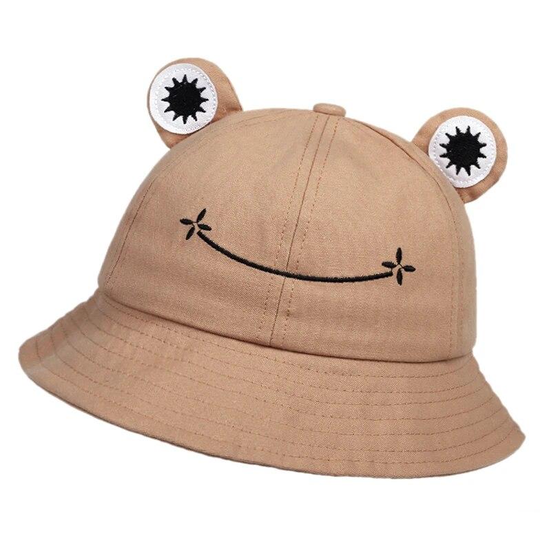 Cute Frog Bucket Hats Women Bucket Hat Women Summer Outdoor Sun Fishing Cap Cotton Wild Panama Hats