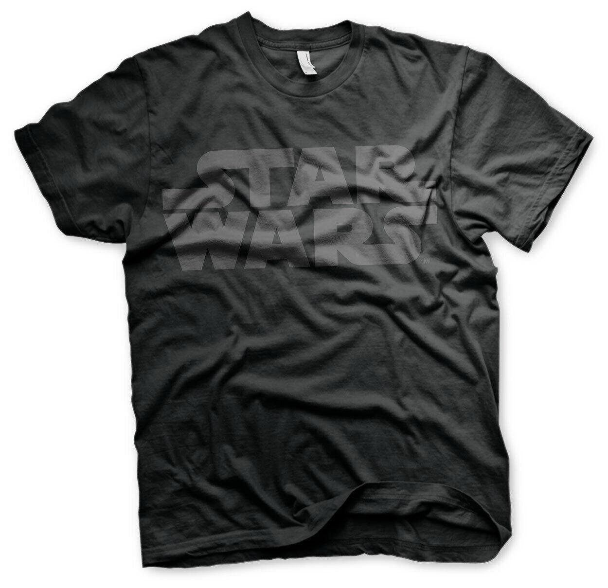 SALE Officially Licensed Star Wars Black Logo Mens T-Shirt M