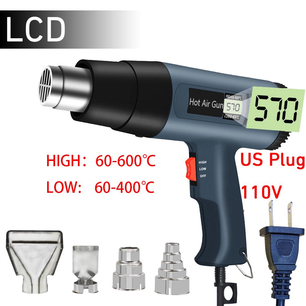 Industrial Heat Gun 1000/2000W Electric Hot Air Gun Air Dryer for Soldering Thermal Blower Car Film Shrink Wrapping Tools