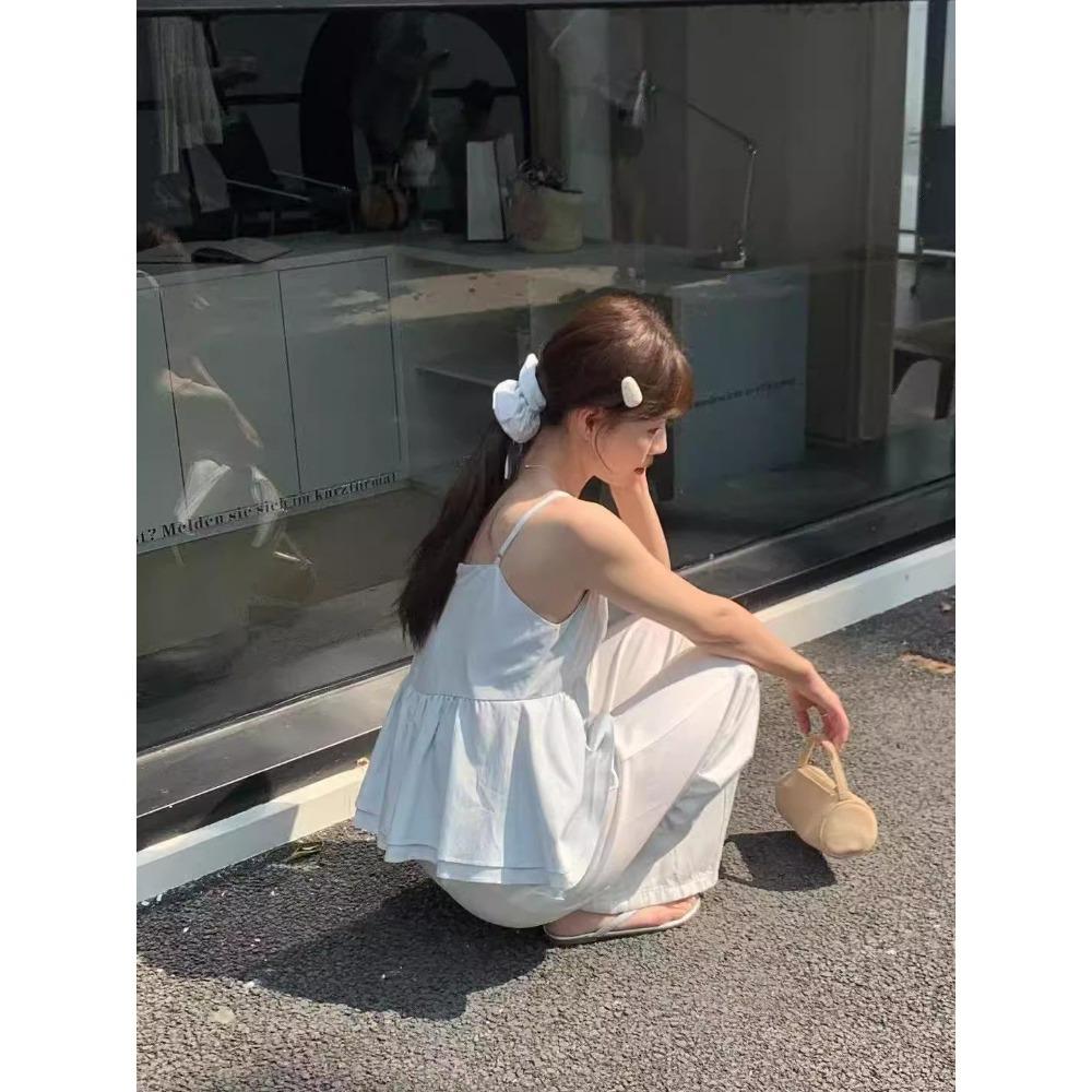 Sweet Suspender Hot Girl Vest Design Bow Short Chic Top Trendy