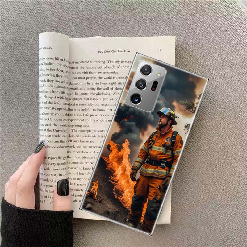 

Firefighter Training Phone Case For Samsung Galaxy S25 Edge S24 S23 FE S22 S26 Ultra S21 S20 S10 Plus Capa Soft Samsung S21 FE