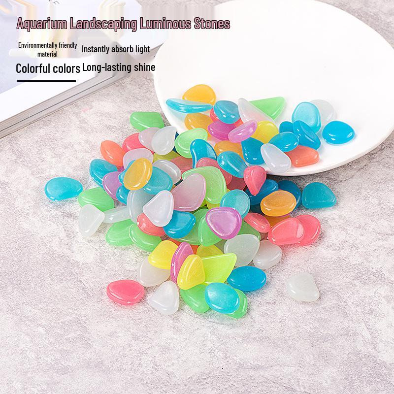 2.7cm Luminous Fluorite Pebbles for Garden, Aquarium, and Fish Tank Landscaping (3g)