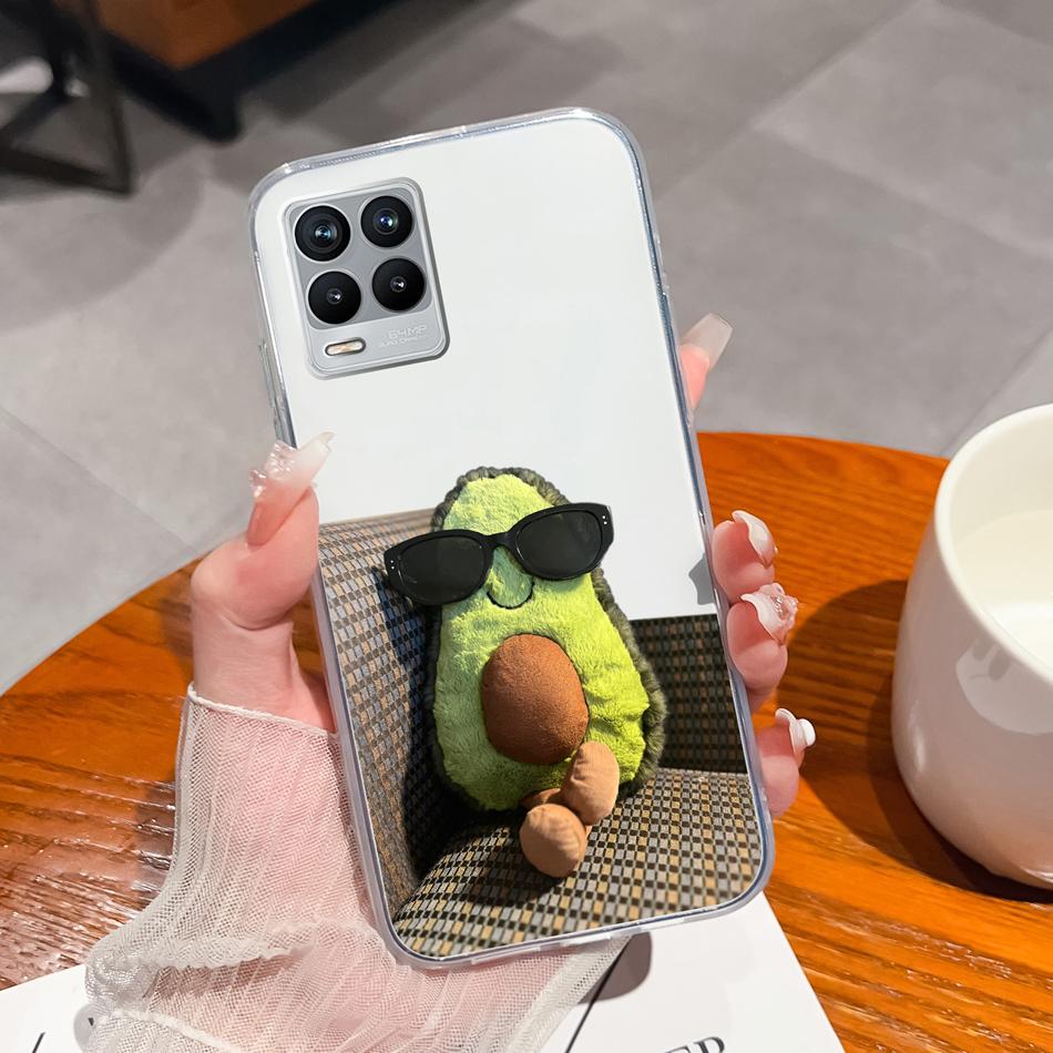 For Realme 8 Pro Case Lovely Cat Soft Transparent Phone Back Cover For Realme8 4G 5G Shockproof Comfortable TPU Silicone Bumper
