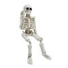 Swing Leg Skeleton Figurine Sitting Skull Resin Statue Sculpture Home Office Desktop Garden Decoration Ornament Halloween Birthd