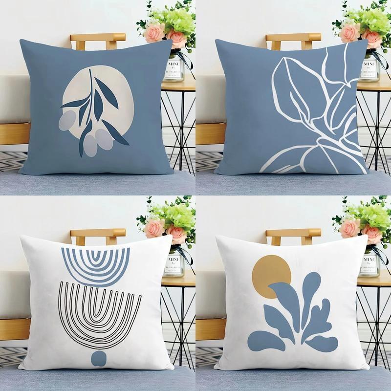 Modern Abstract Floral Pattern Pillow Covers Pattern Cushion Cover Suitable For Sofa Bedroom Car Pillow Cover