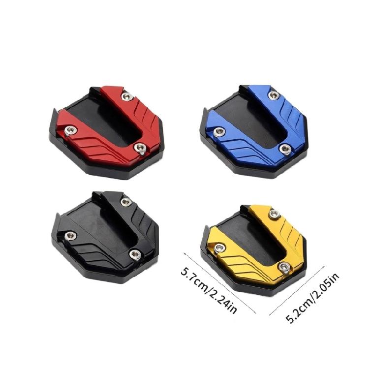 Motorcycle Side Stand Footrest Stabilizers Plate Aluminum Anti Collapse Designs Kickstand Base for Enhanced Ground Grip