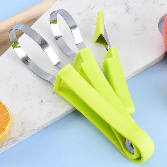 Edelstahl Fruchtkugelausstecher 4-in-1 Melonenkugelausstecher Schnitzwerkzeuge für Wassermelone Cantaloupe Spülmaschinenfest Küchenhelfer