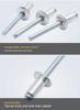 Aluminum Open-End Pull Rivet M2.4-M5 (Extended)