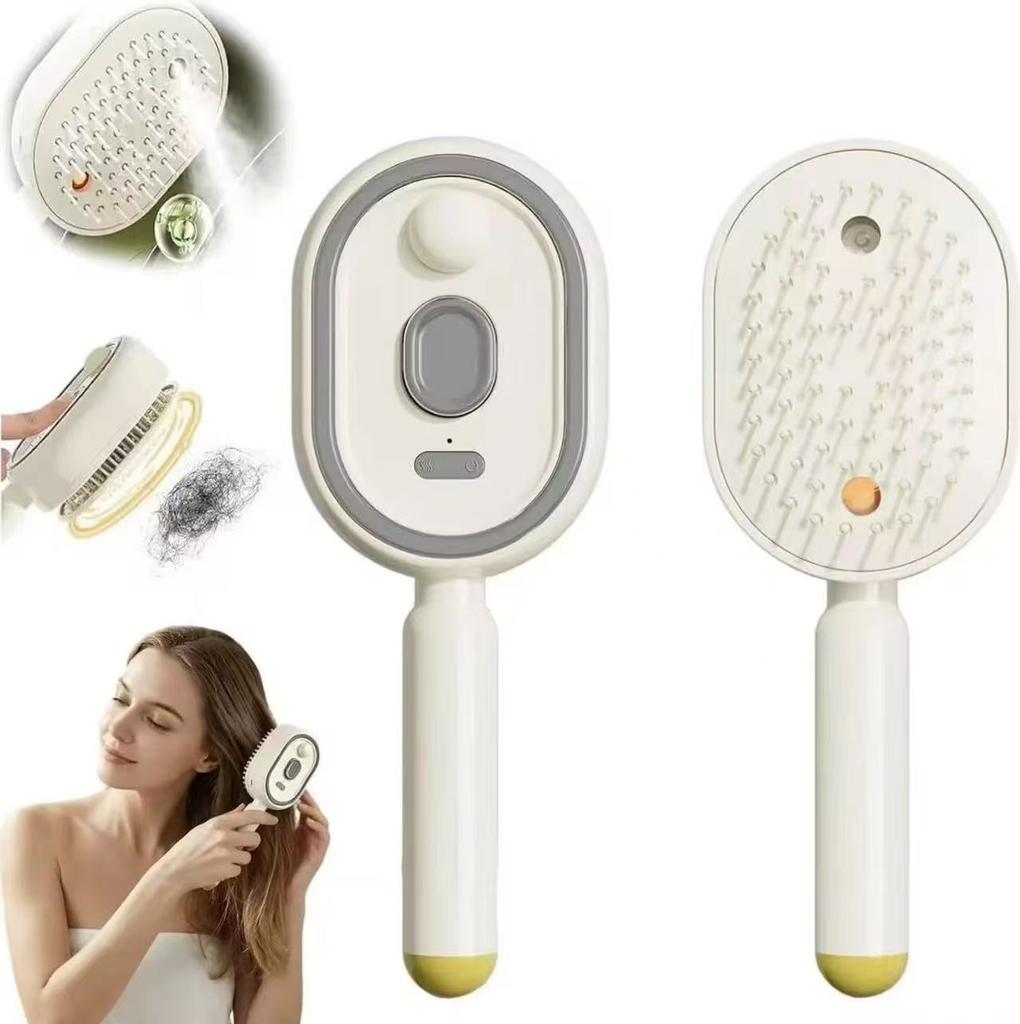 Electric Spray Air Cushion Massage Comb, 3-in-1 Electric Mist Spray Hair Brush