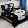 Fashion Duvet Cover Starry Pet Cat Digital Print Bedding Set Soft Comfortable Duvet Cover For Bedroom (Duvet Cover+Pillowcase)