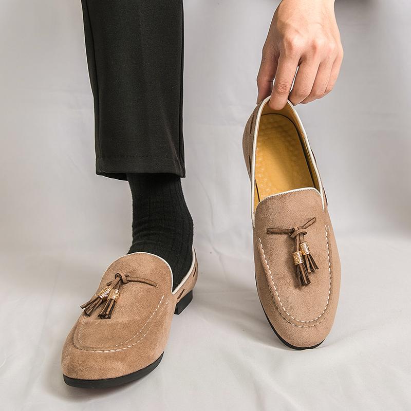 Brand Men'S Fashion Banquet Business Leisure Leather Shoes Spring New Style Pointed Anti Velvet Leather Comfortable Loafers